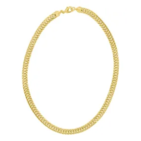 14k Gold Plated Wheat Herringbone Chain Necklace