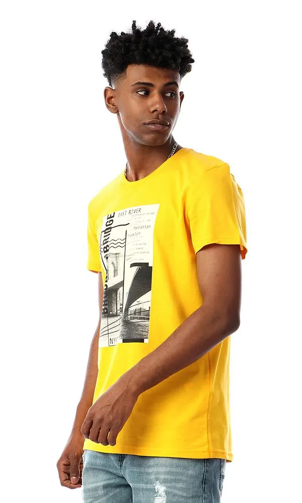 57553 Brooklyn Bridge Yellow Slip On T-Shirt