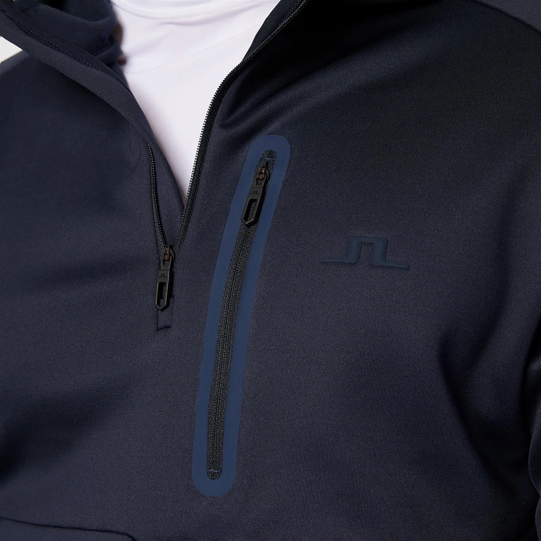 Adam Quarter Zip Hood JL Navy - AW24