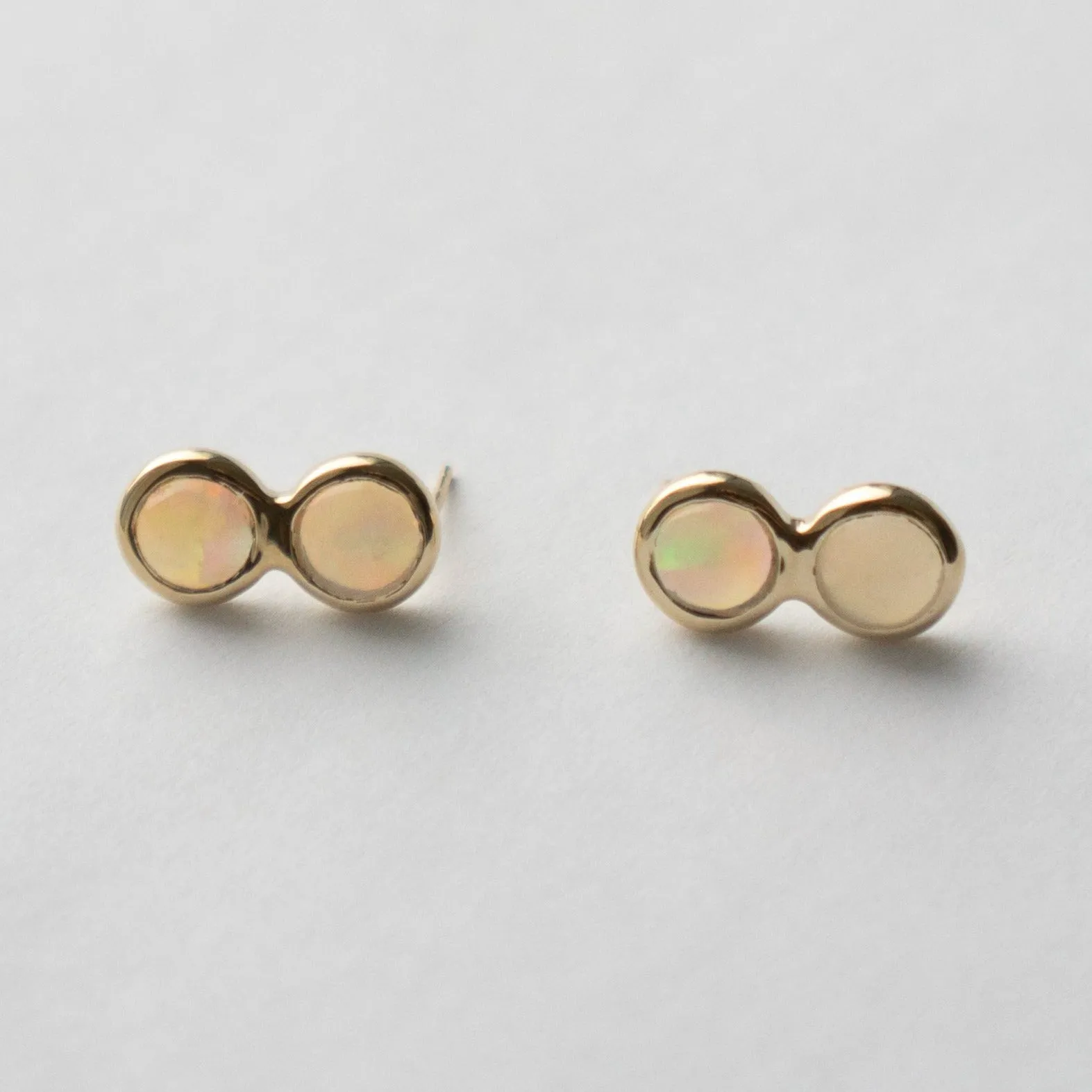 Alia Stud Earrings with Opal