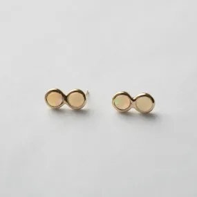 Alia Stud Earrings with Opal