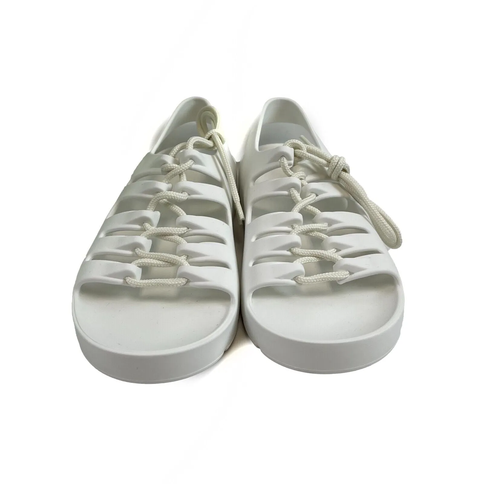 Bottega Veneta - Pristine - Lace Up Jelly Sandals with Box White 37 Us 6.5 / 7