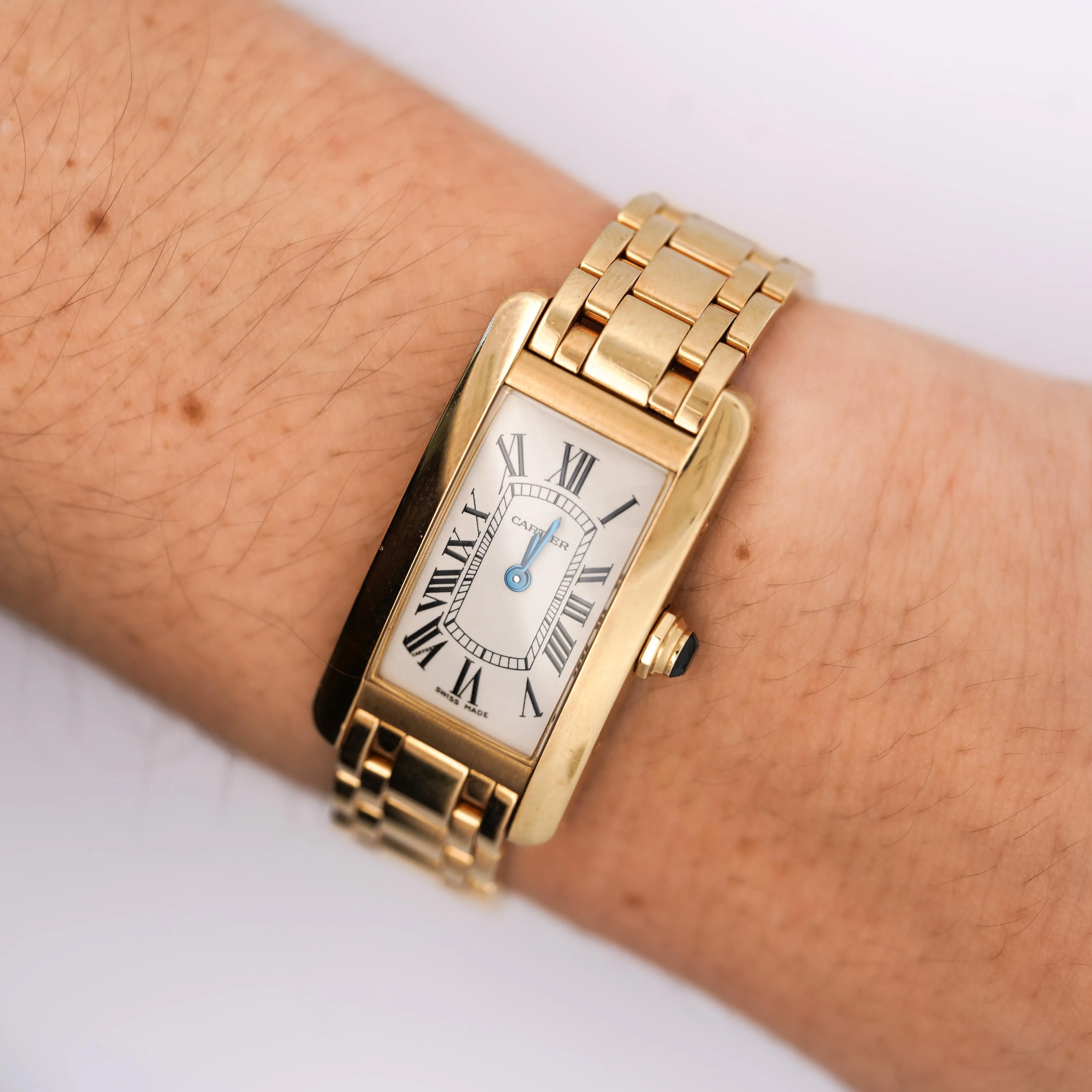 Cartier Tank Americaine 18K Gold Ladies Watch Ref. 2482