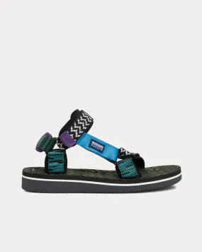 Depa Black / Purple / Green Sandals