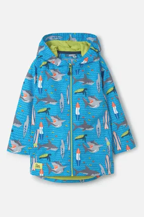 ETHAN- SHARK/SURF PRINT RAINCOAT