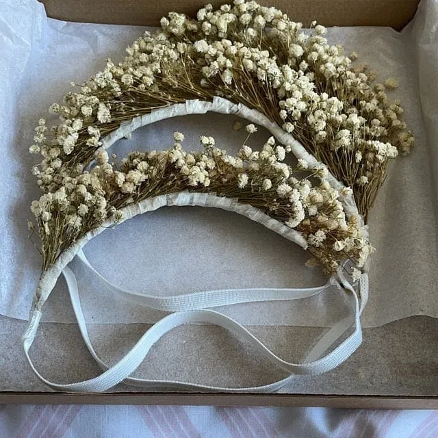 Flower Girl Crown / Baby Floral Crown / Baby's Breath Baby Crown / Newborn Crown / Newborn Photo Prop / flower crown baby