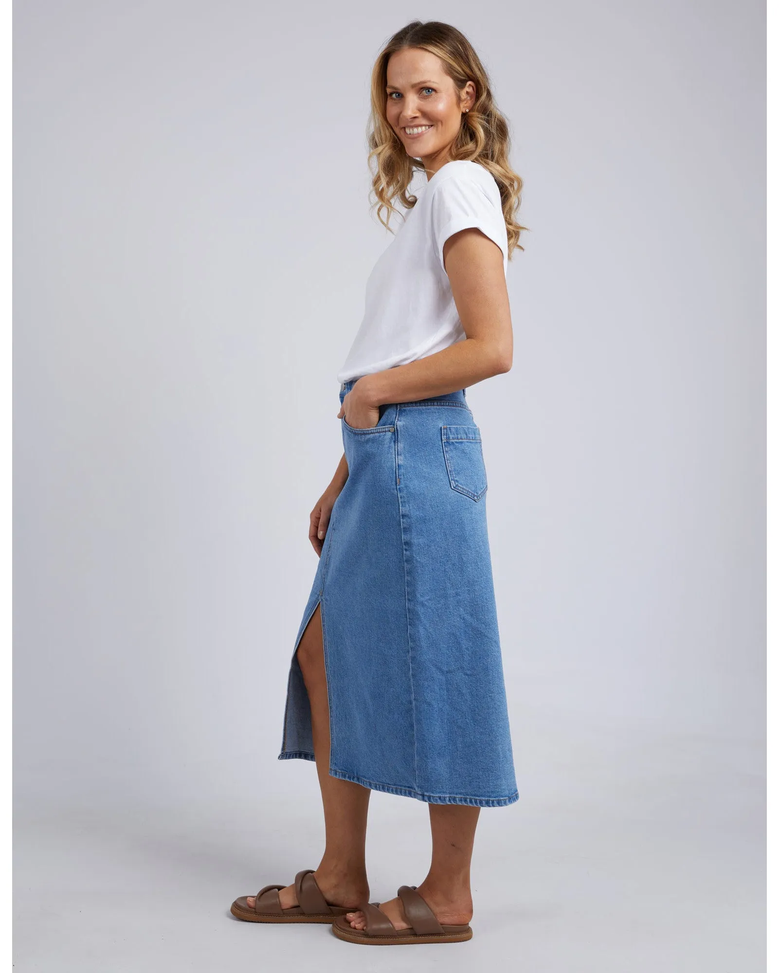 Foxwood Scout Midi Skirt - Light Blue