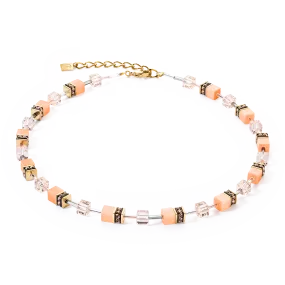 GeoCUBE® Iconic Mono Gold necklace Apricot Crush