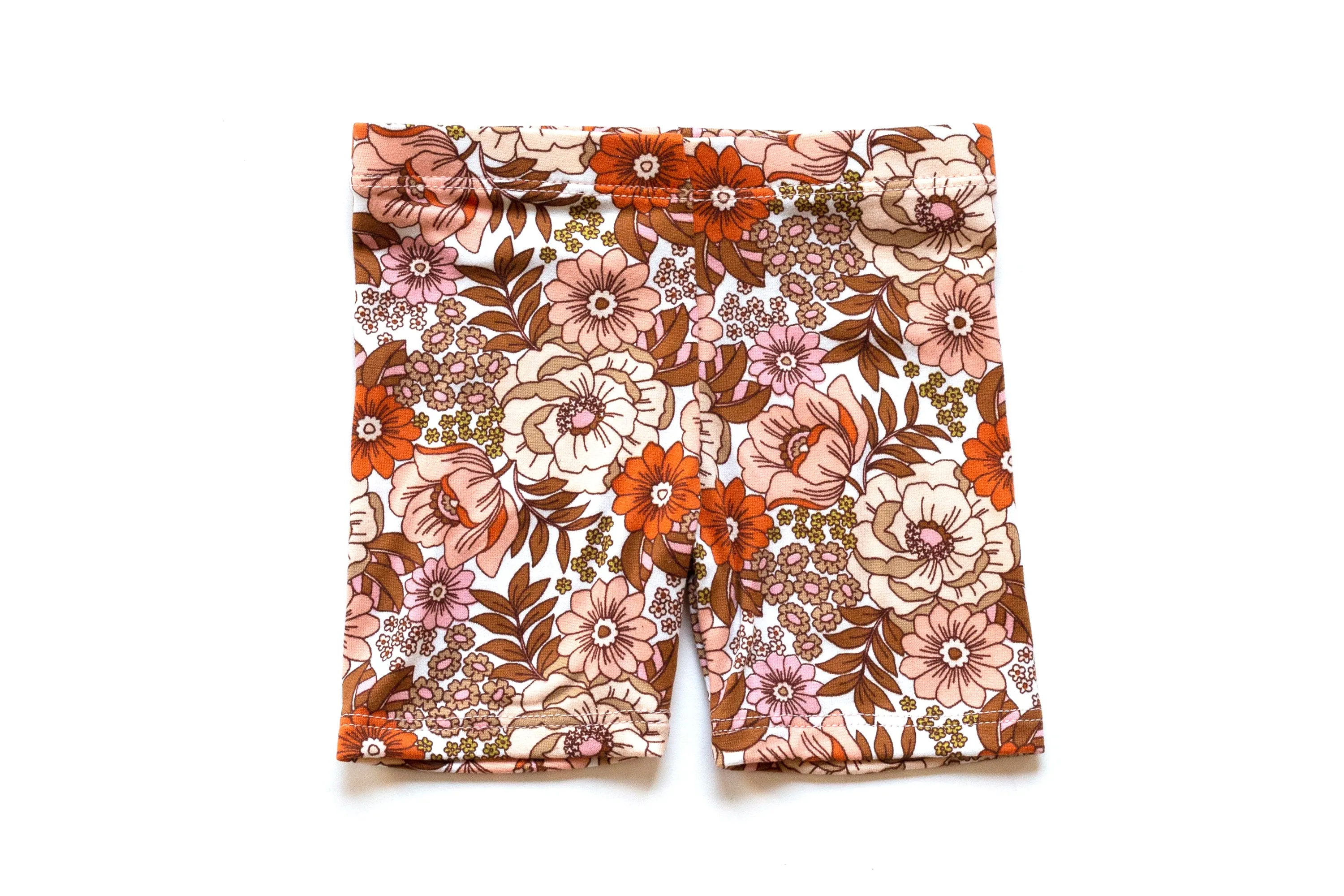 Girls Biker Shorts | 70's Flower Power