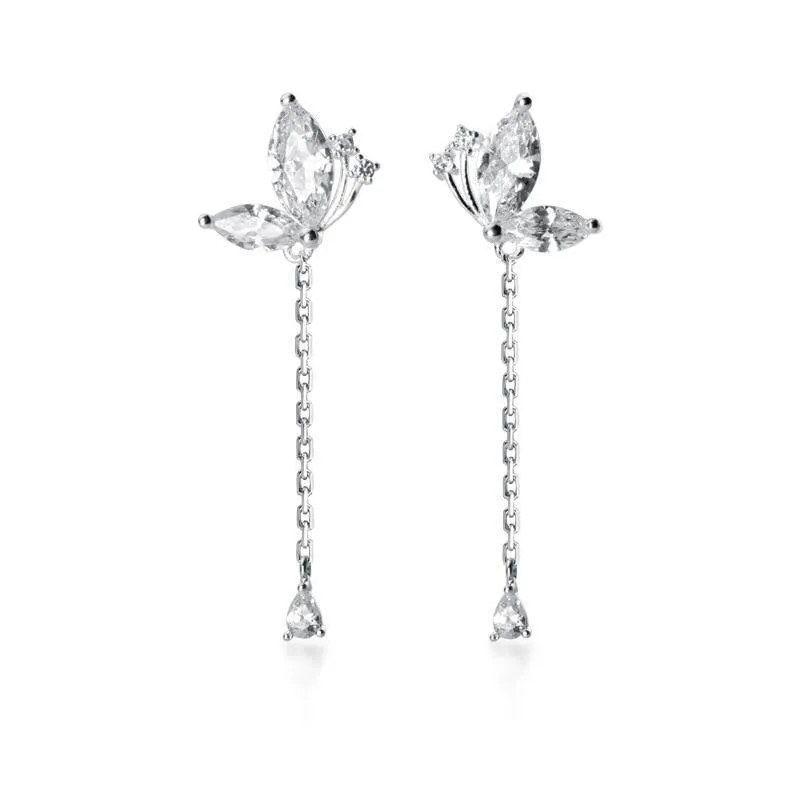 Glitterati Butterfly Chain Earrings