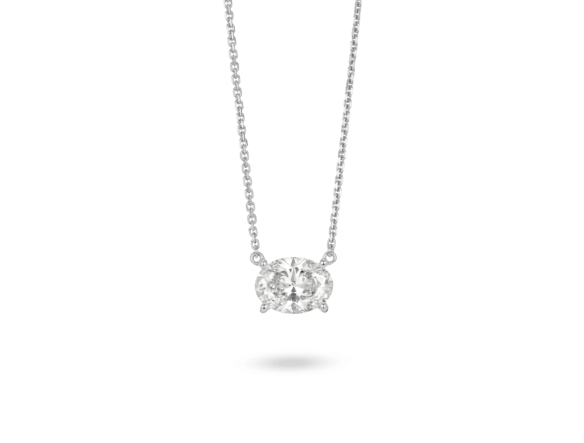 Lab-Grown Diamond 1ct. Oval Cut Pendant | White