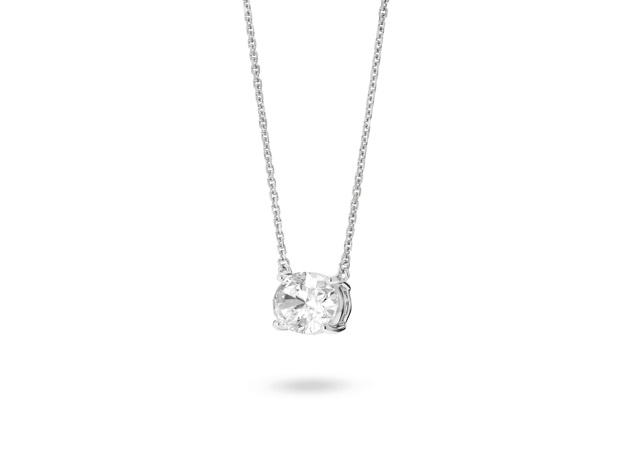 Lab-Grown Diamond 1ct. Oval Cut Pendant | White