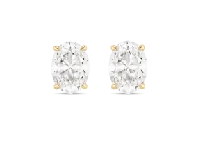 Lab-Grown Diamond 2ct. tw. Oval Cut Studs | White