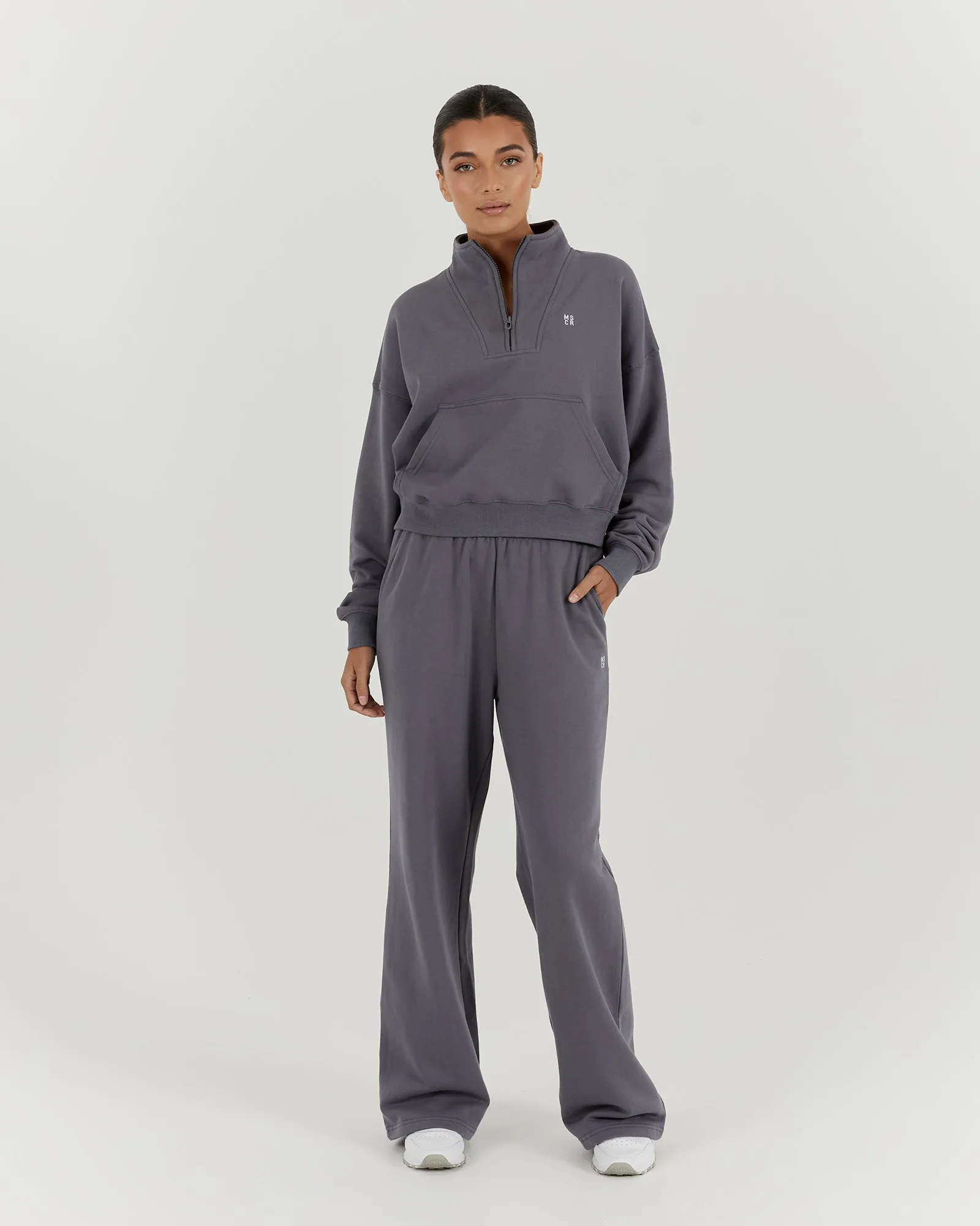 LEISURE 1/4 ZIP JUMPER - SHADOW