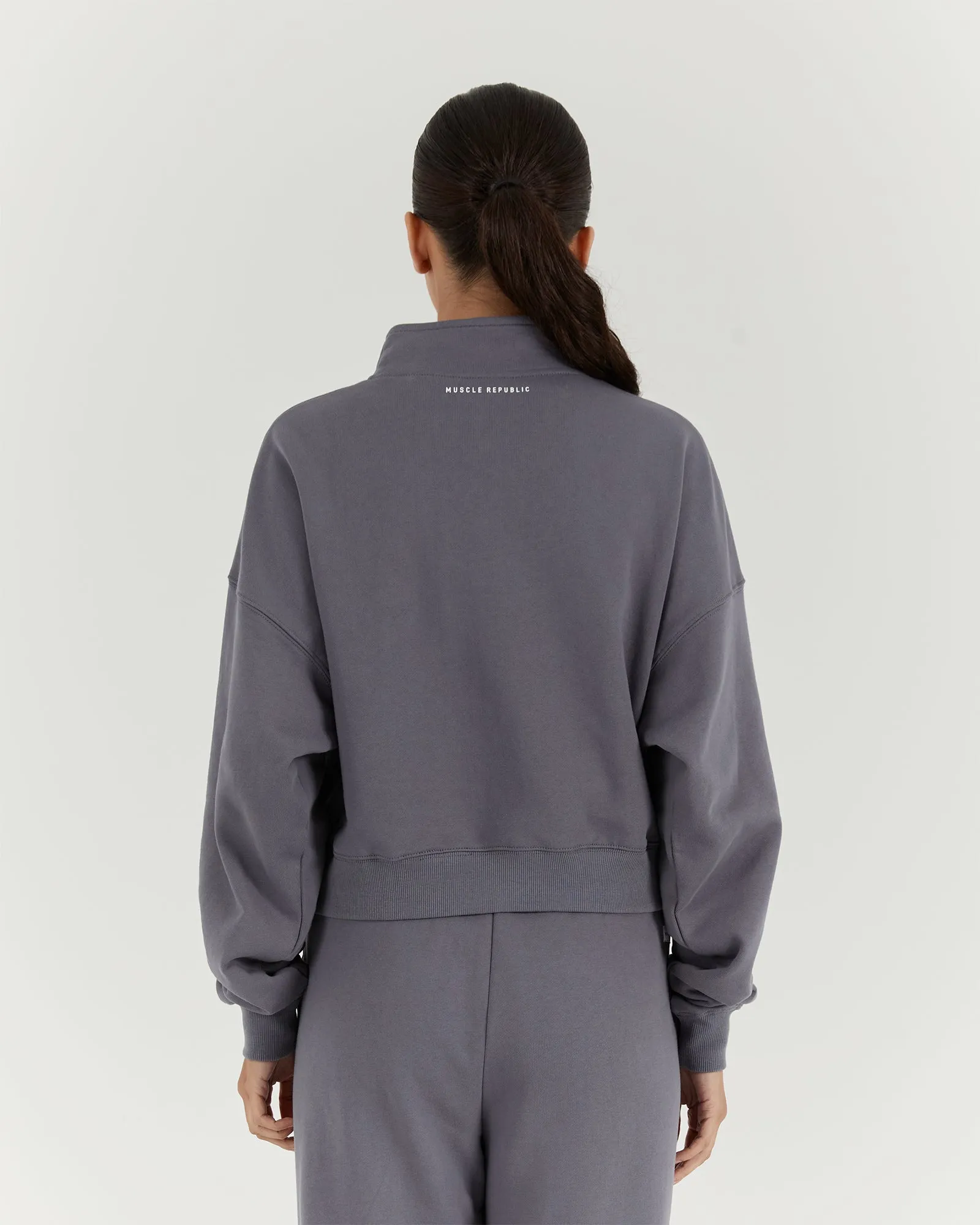 LEISURE 1/4 ZIP JUMPER - SHADOW