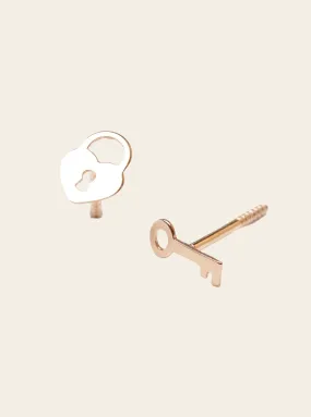 Lock   Key Earrings