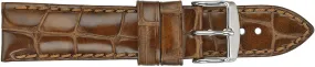 Louisiana Alligator Embossed Tan 424 Leather Watch Strap