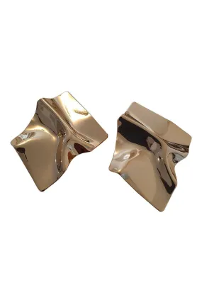 MeMe London 18k Gold Plated Sheet Metal Flavio Earrings (L)