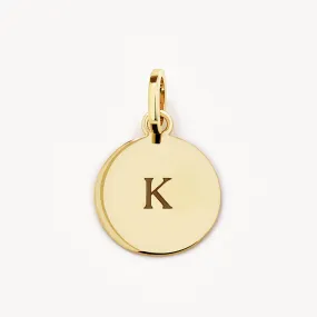 Mini Engravable Disc Necklace in 10k Gold