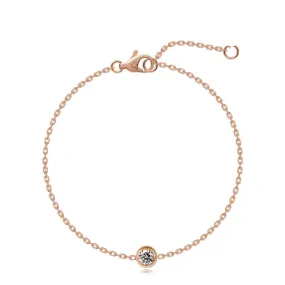 Minimal Zirconia Bracelet - Rose Gold