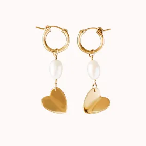 Paper Heart Hoop Earrings