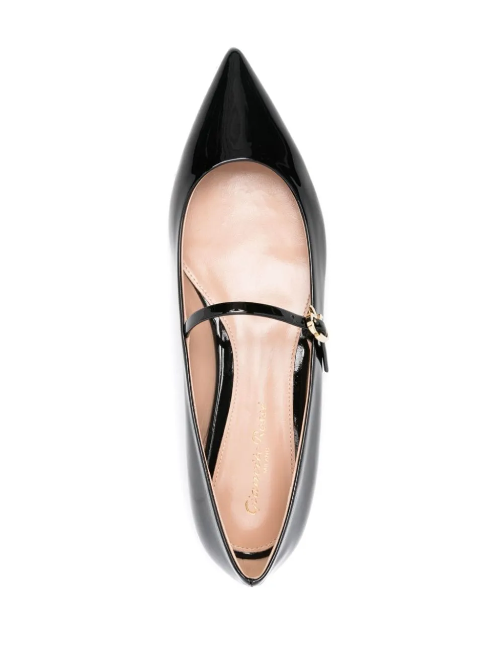 RIBBON JANE PATENT LEATHER BALLET FLATS