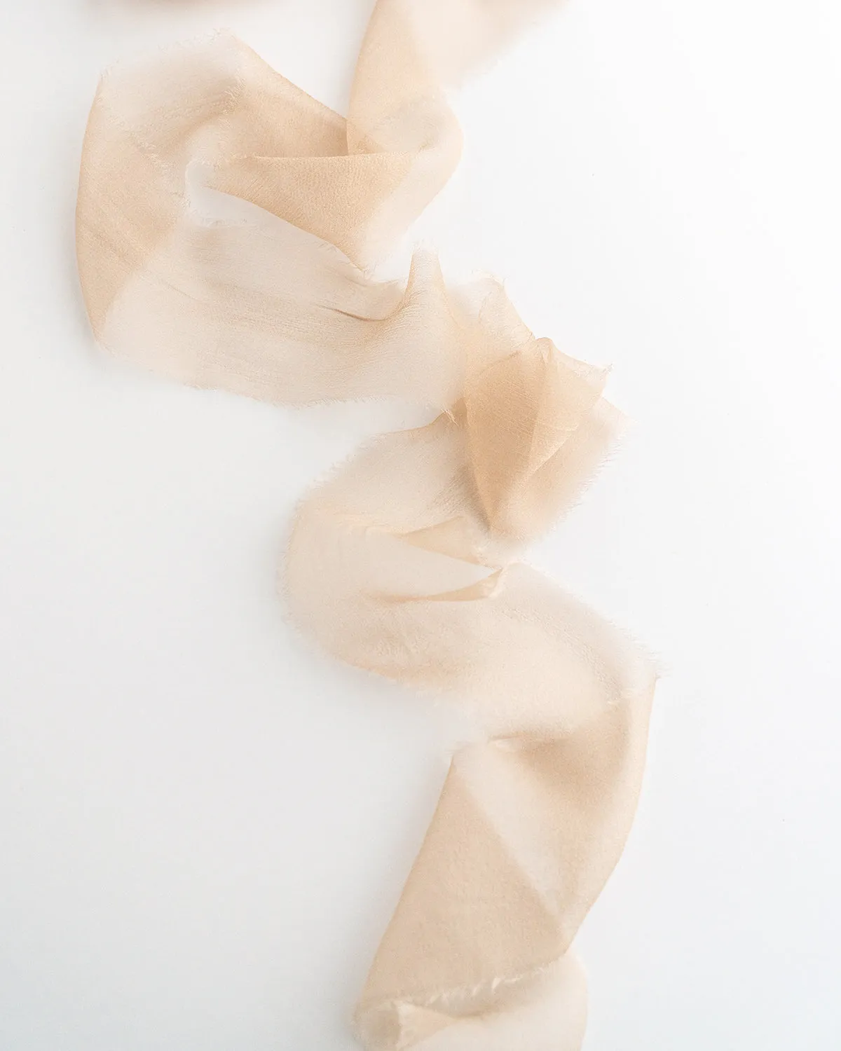 Silk Gossamer Ribbon in Sand