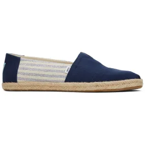 Soft Navy Stripe Sustainable Espadrilles