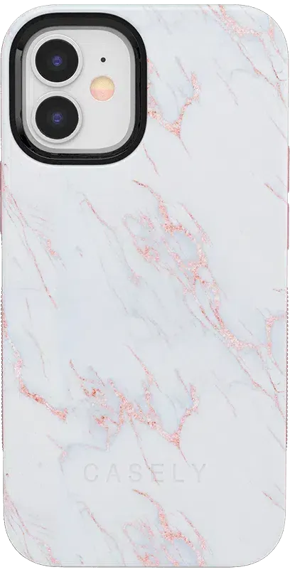 Subtle Blush | White and Pink Marble Case