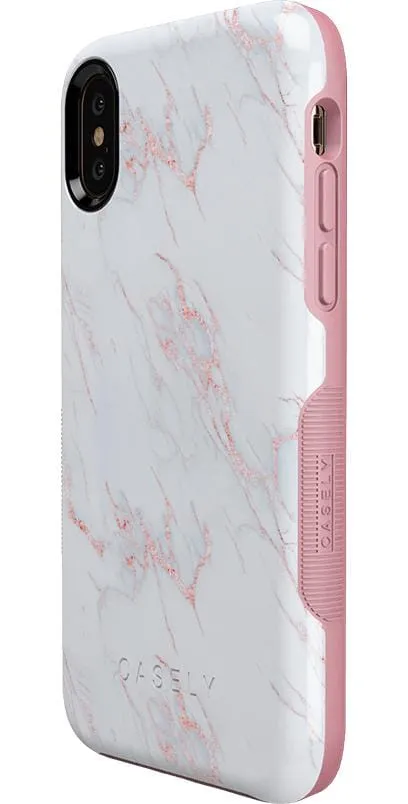 Subtle Blush | White and Pink Marble Case