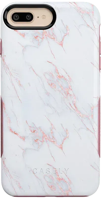 Subtle Blush | White and Pink Marble Case