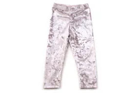 Toddler Girls Velvet Leggings | Cream